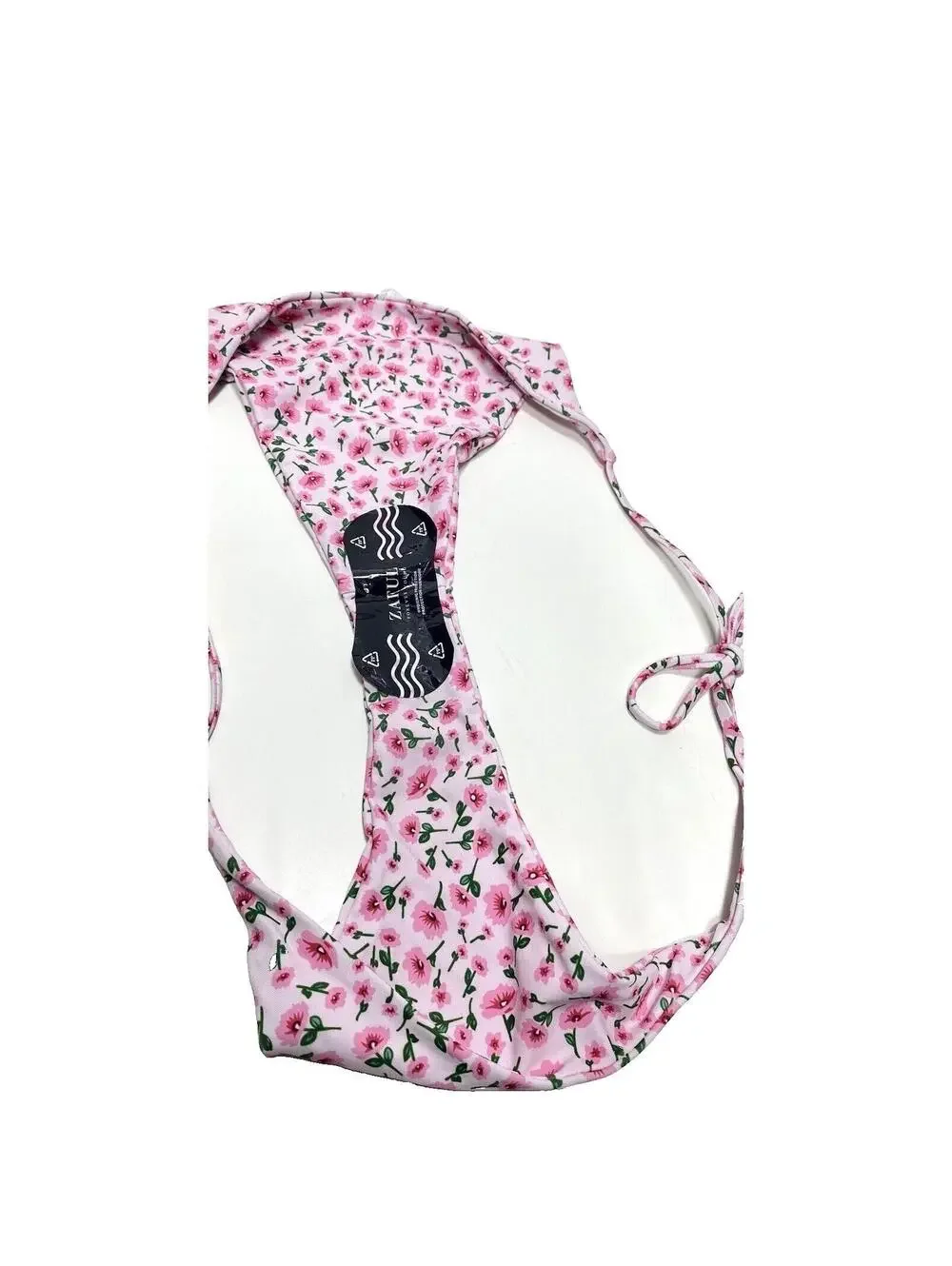 Women's Pink Floral Bikini Bottom, Cute with Side Ties, Zaful, New Size 6/Medium